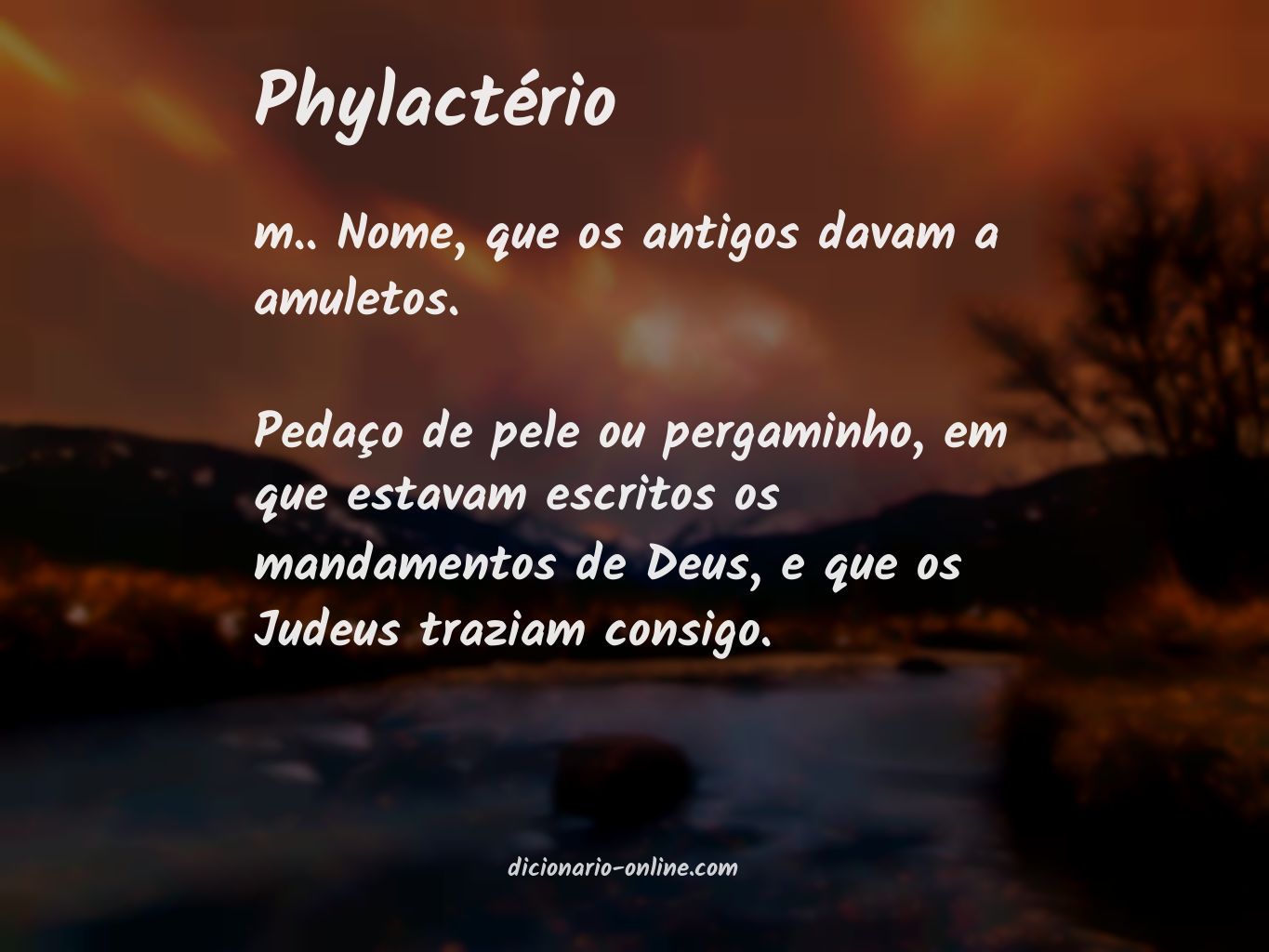 Significado de phylactério