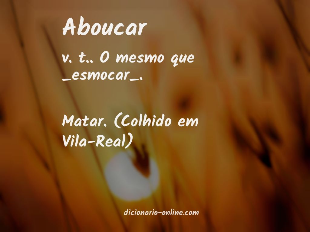 Significado de aboucar