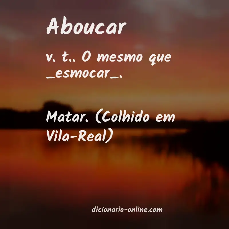 Significado de aboucar