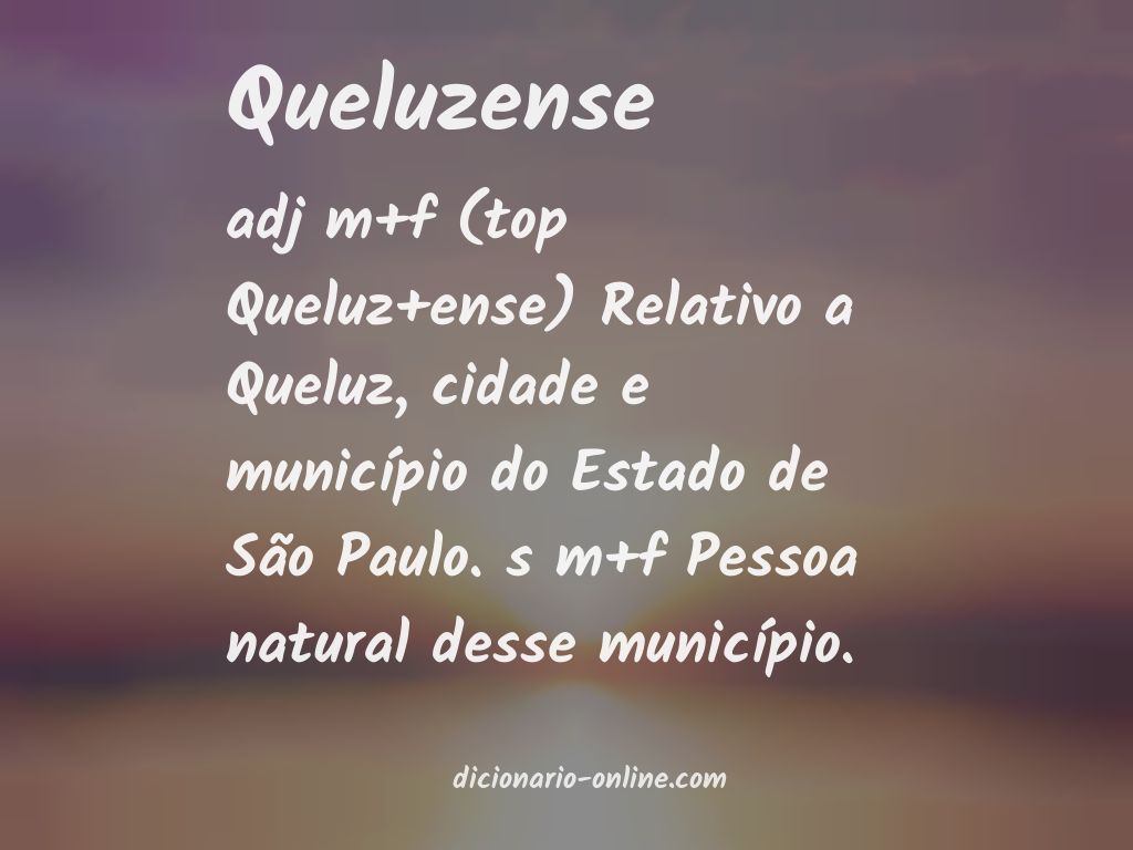 Significado de queluzense