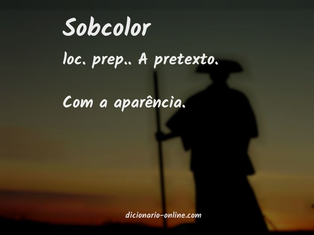 Significado de sobcolor