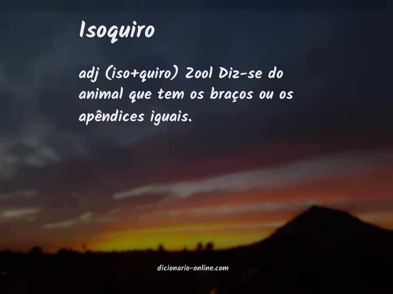 Significado de isoquiro