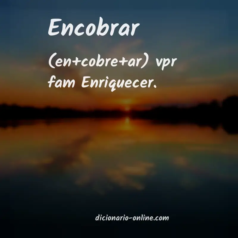Significado de encobrar