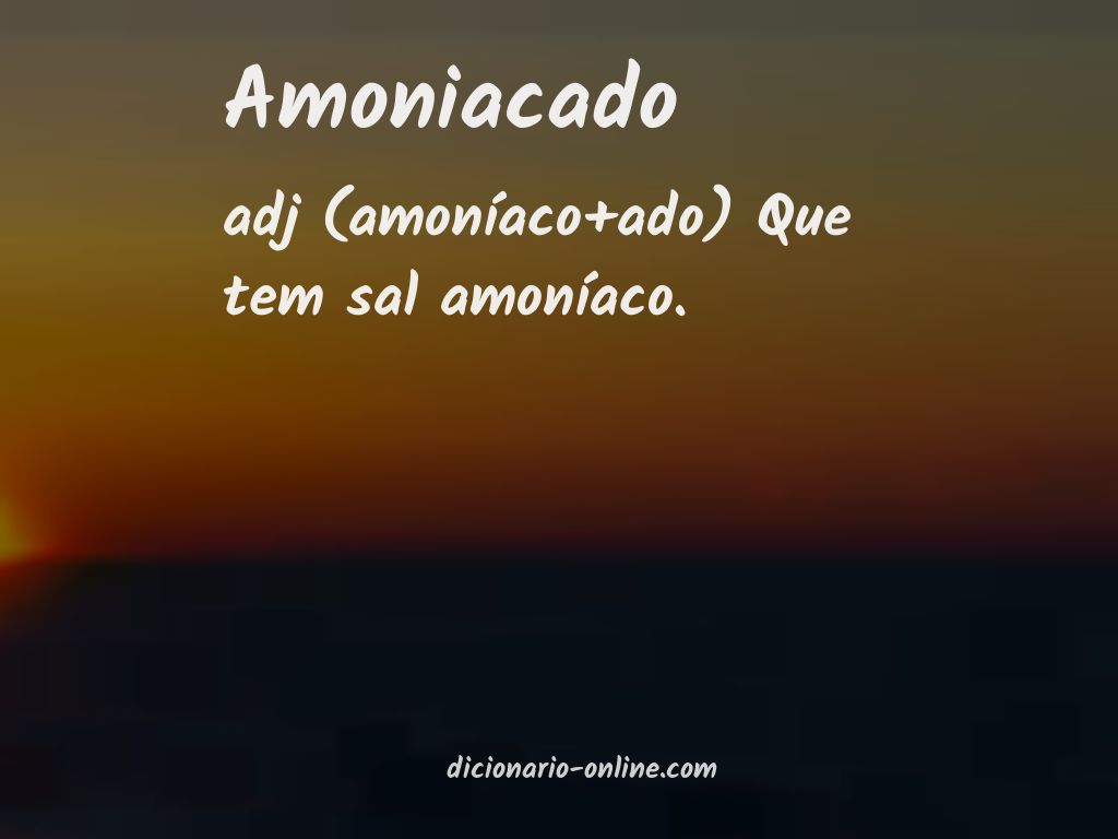 Significado de amoniacado