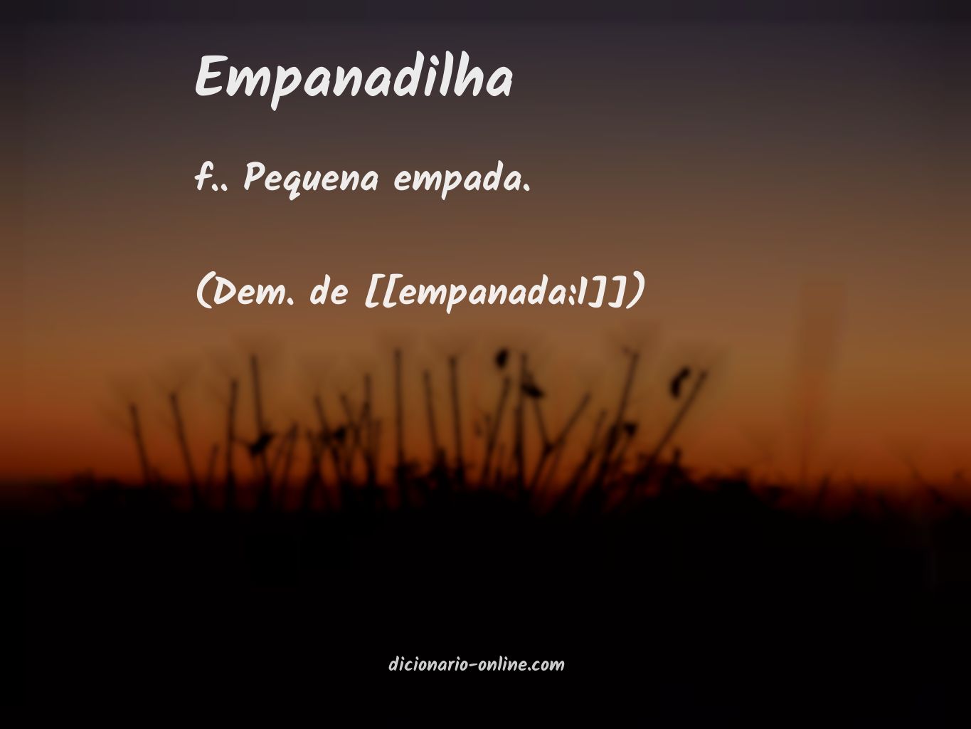 Significado de empanadilha