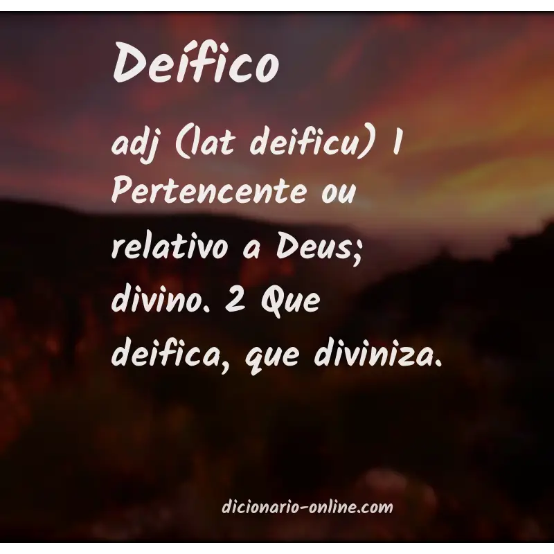 Significado de deífico