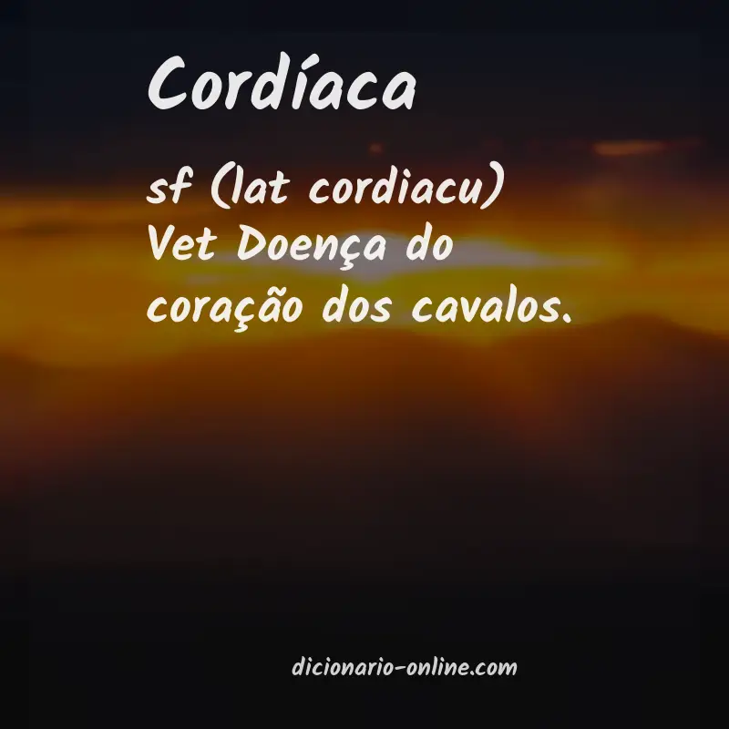Significado de cordíaca