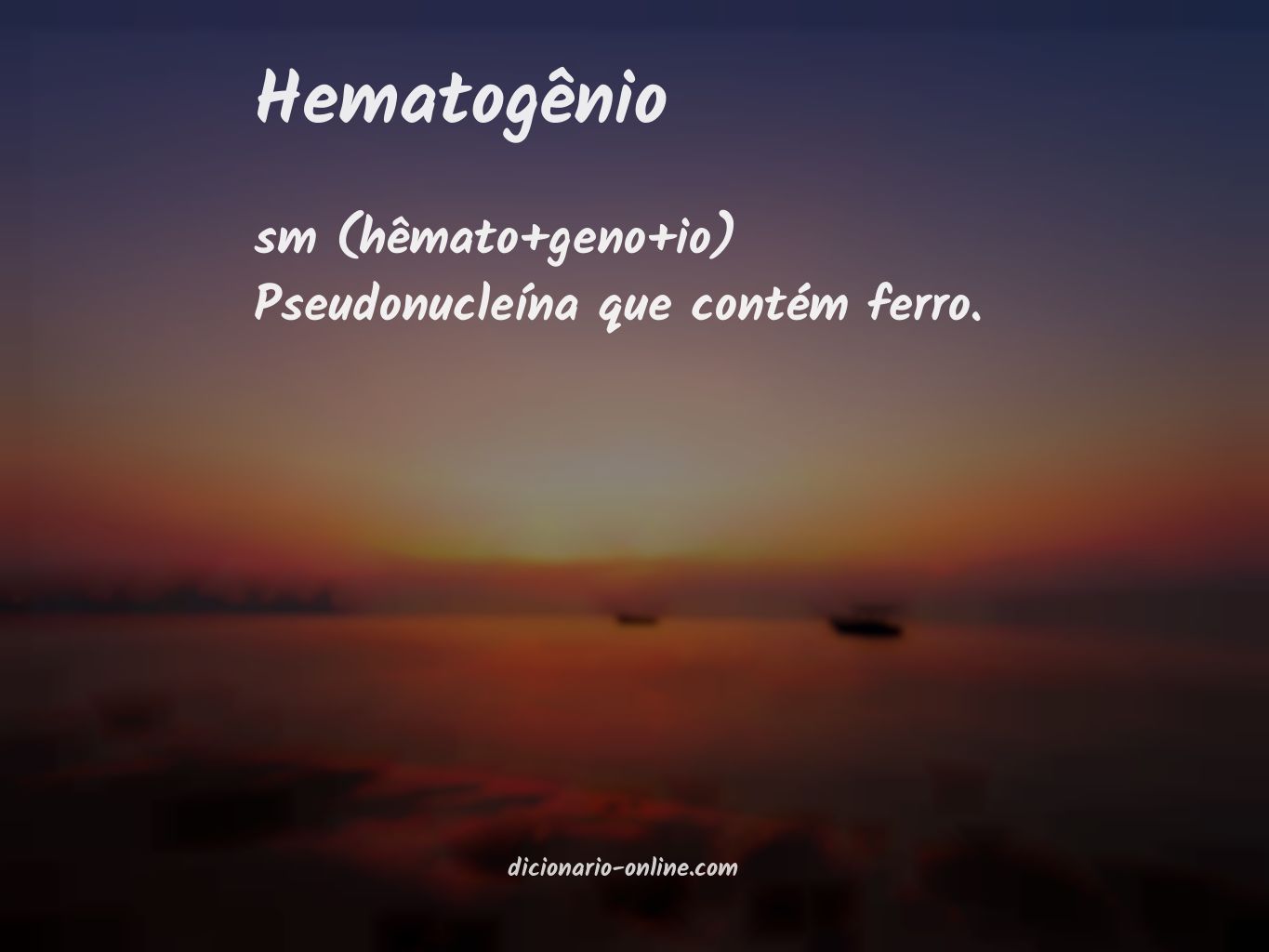 Significado de hematogênio