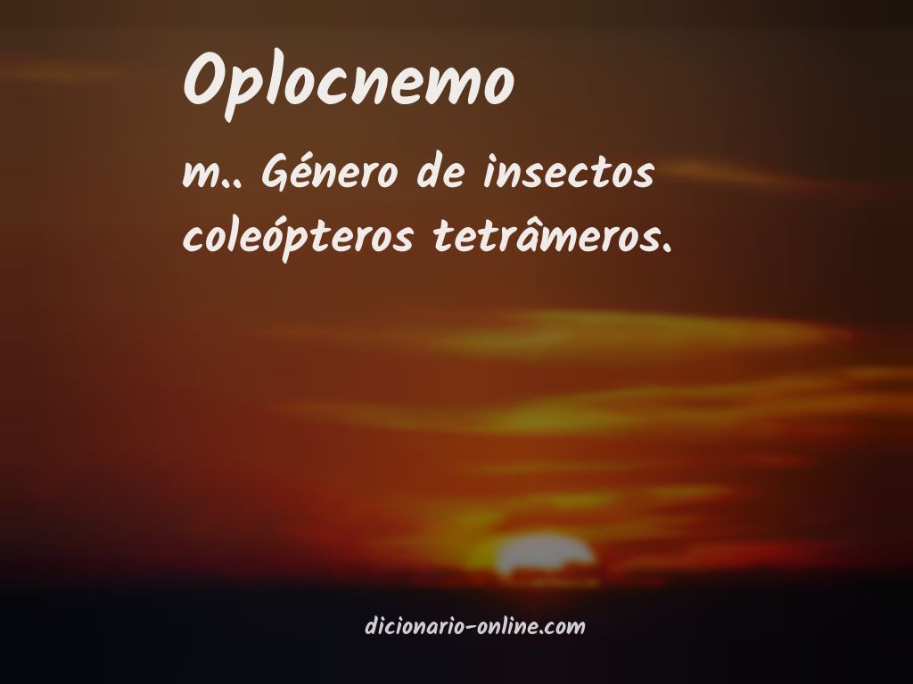 Significado de oplocnemo