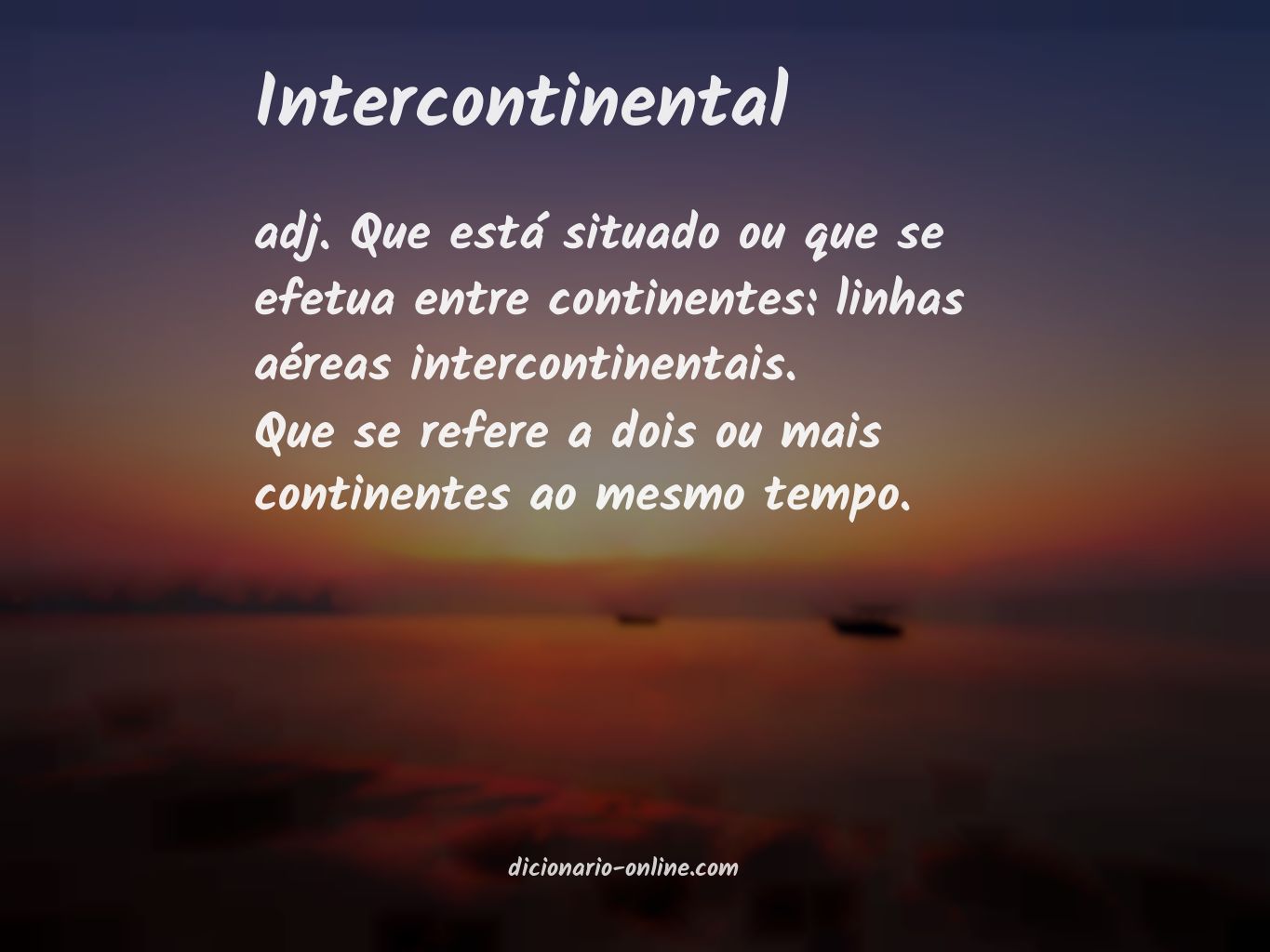 Significado de intercontinental