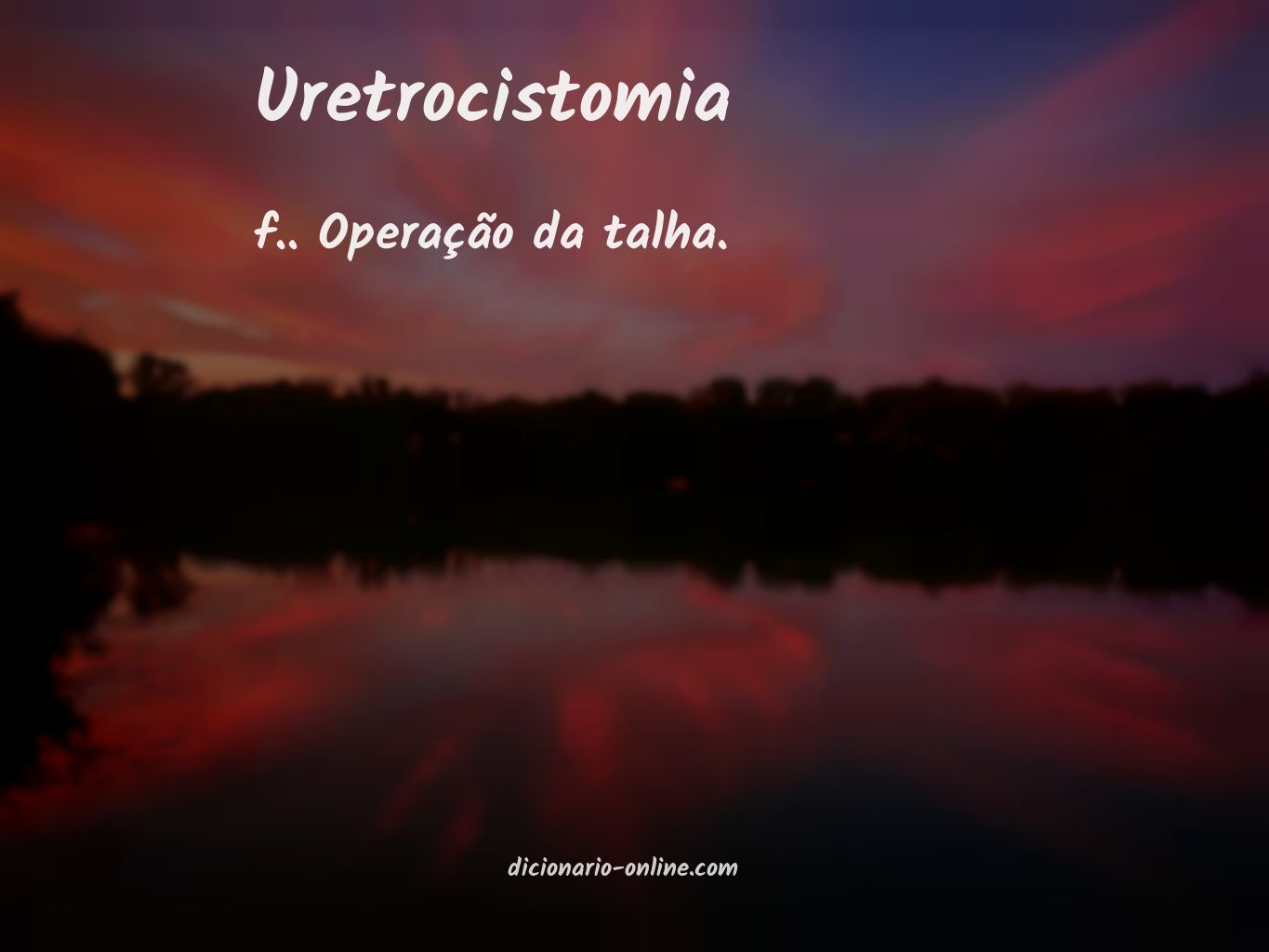 Significado de uretrocistomia