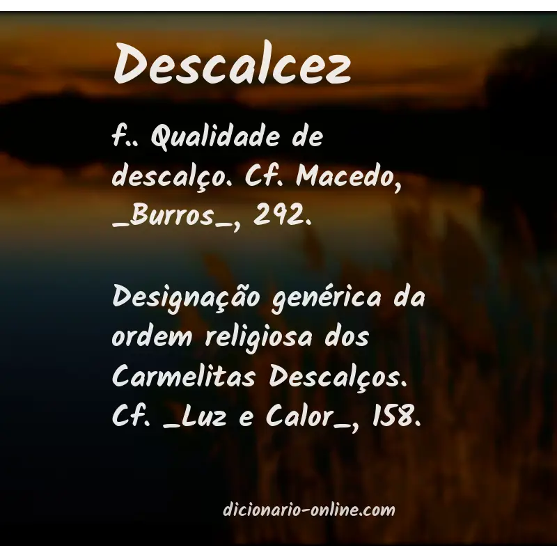 Significado de descalcez