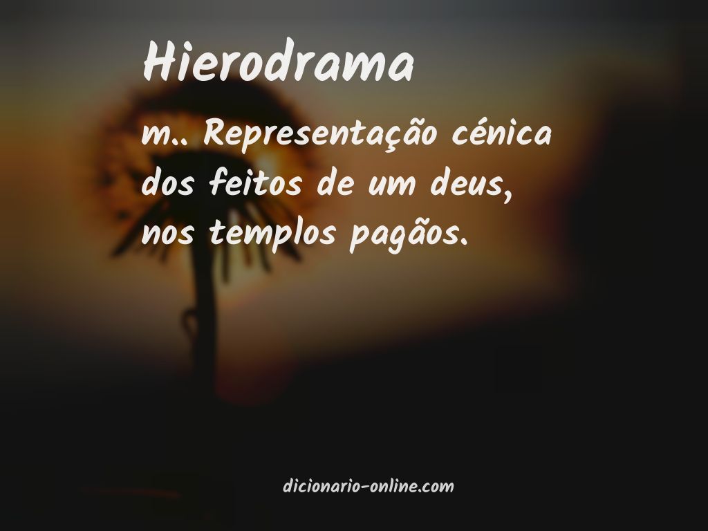 Significado de hierodrama