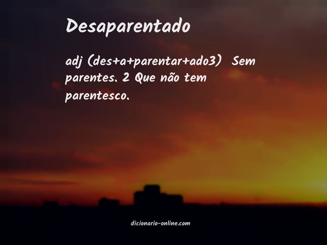 Significado de desaparentado