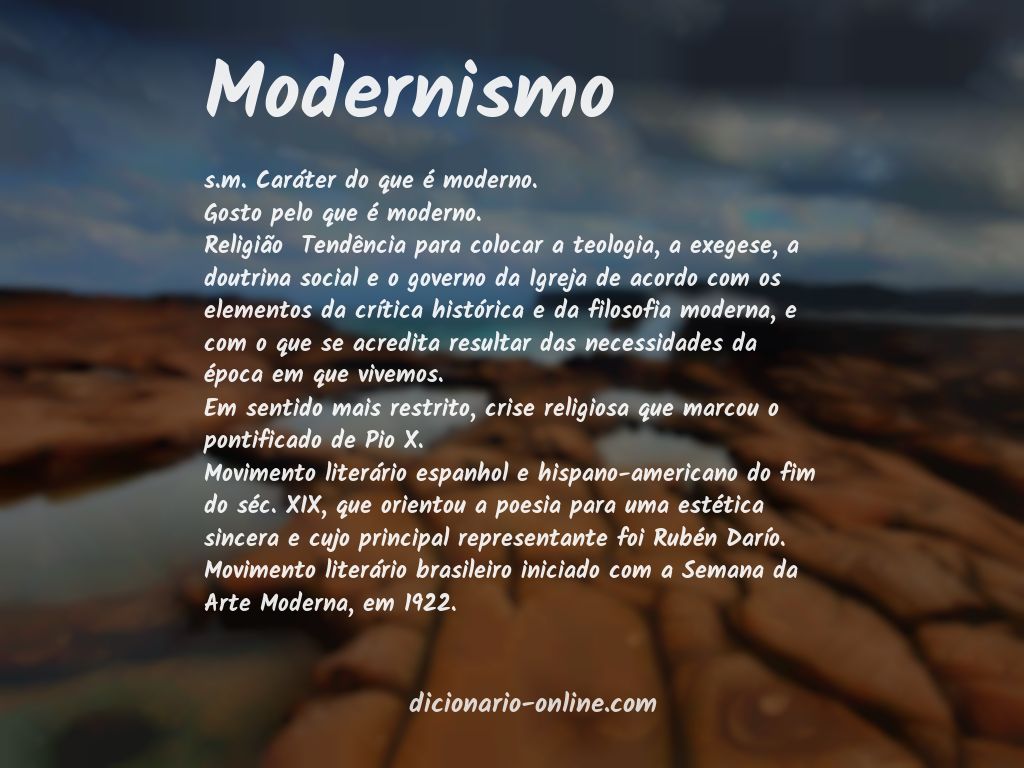 Significado de modernismo