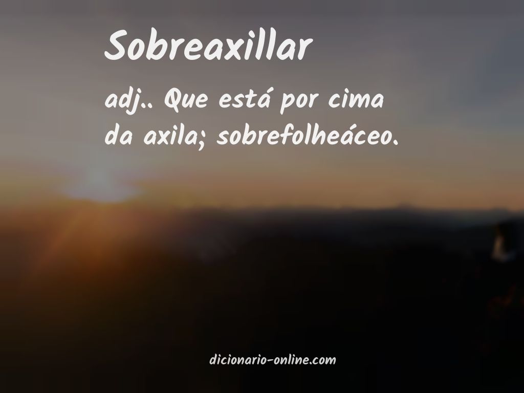 Significado de sobreaxillar