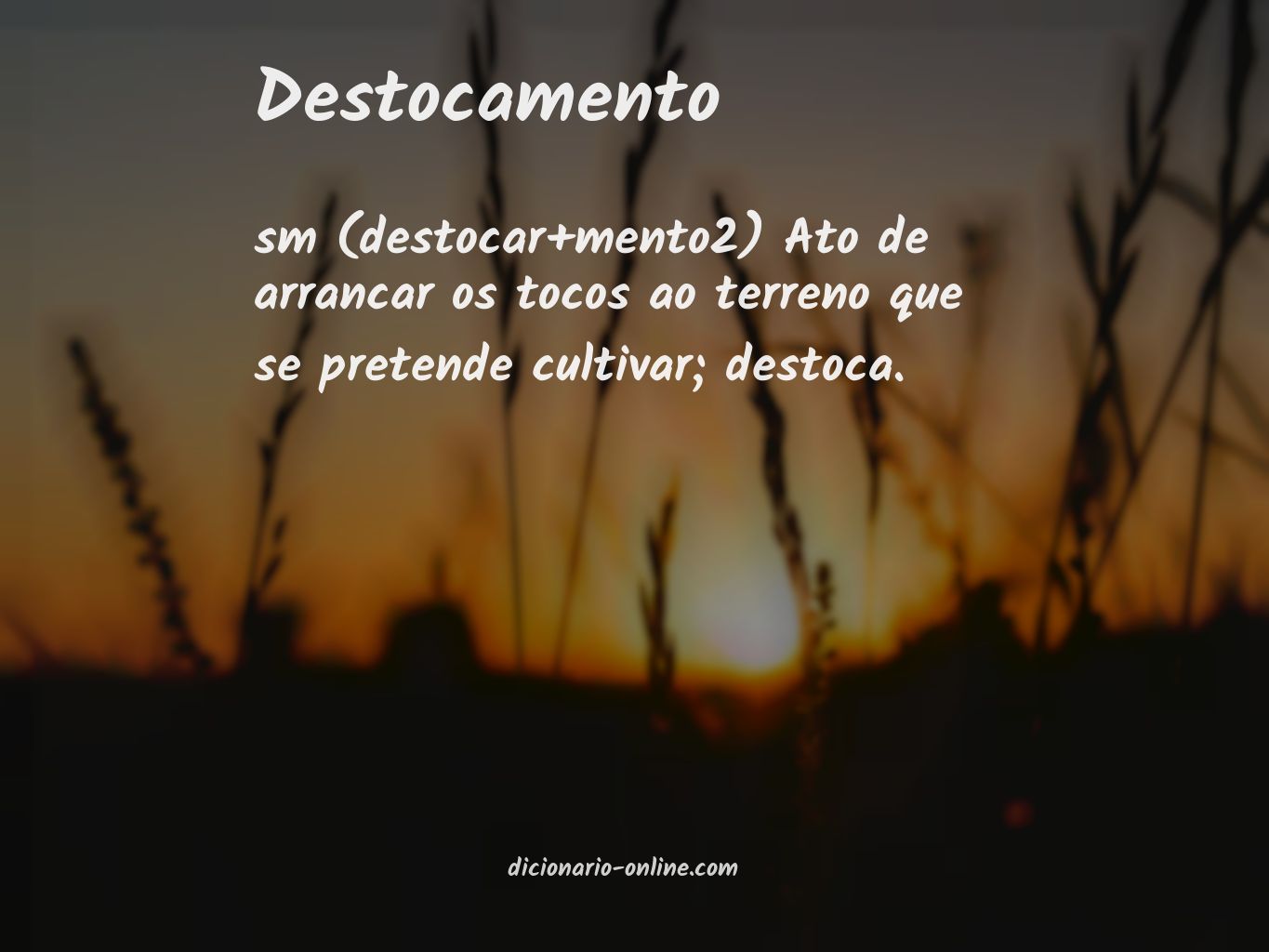 Significado de destocamento