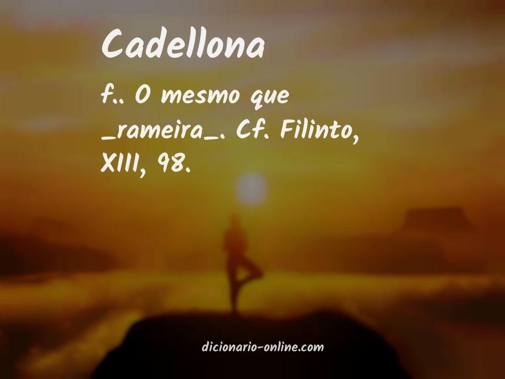 Significado de cadellona