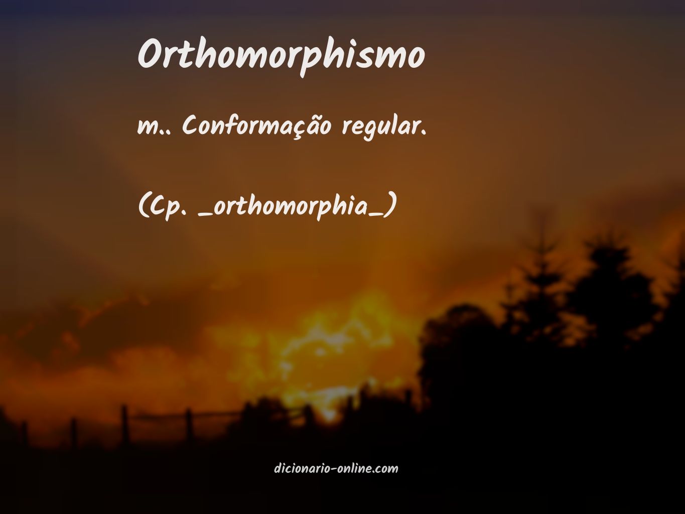 Significado de orthomorphismo