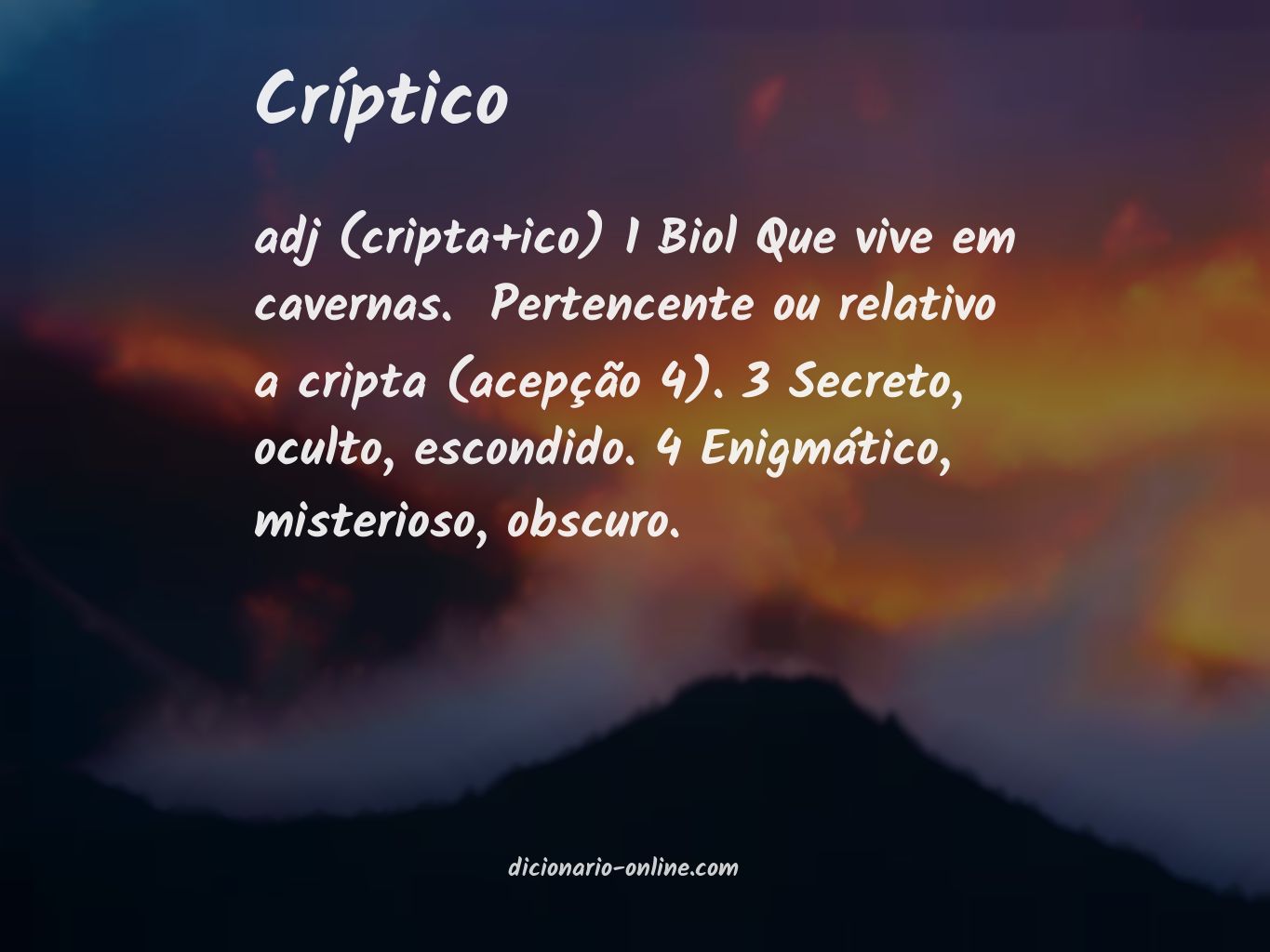 Significado de críptico