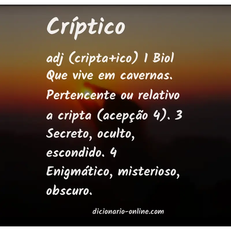 Significado de críptico