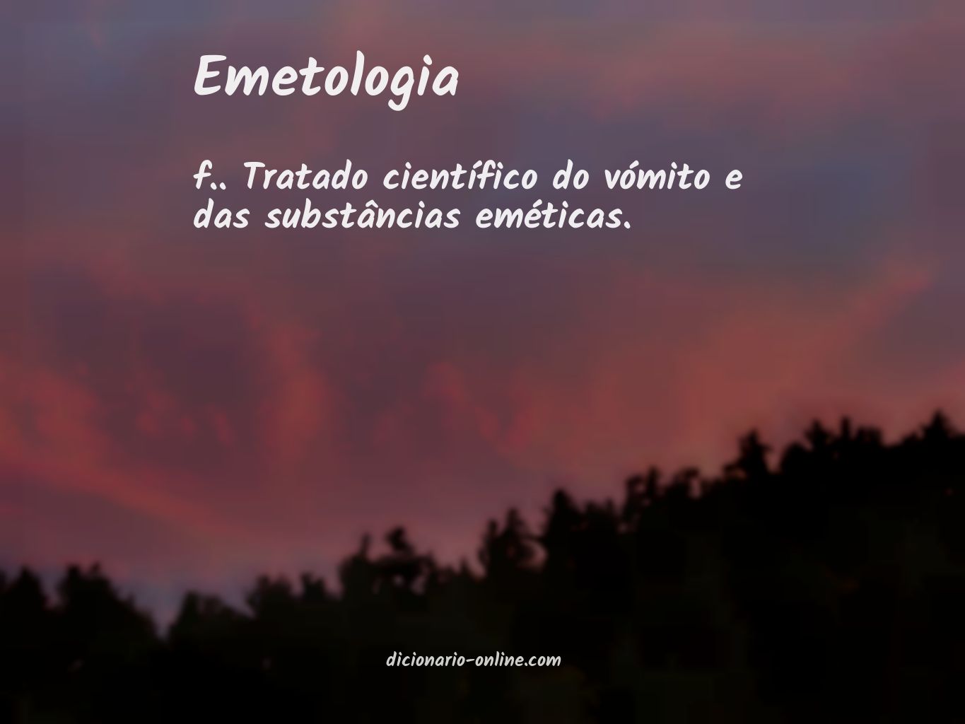 Significado de emetologia