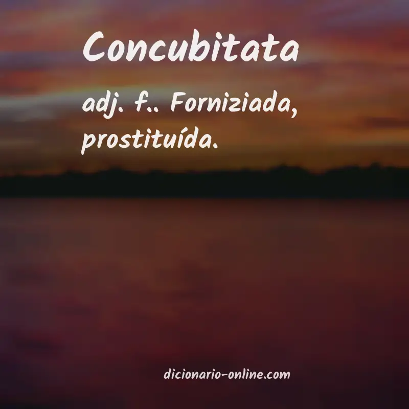 Significado de concubitata