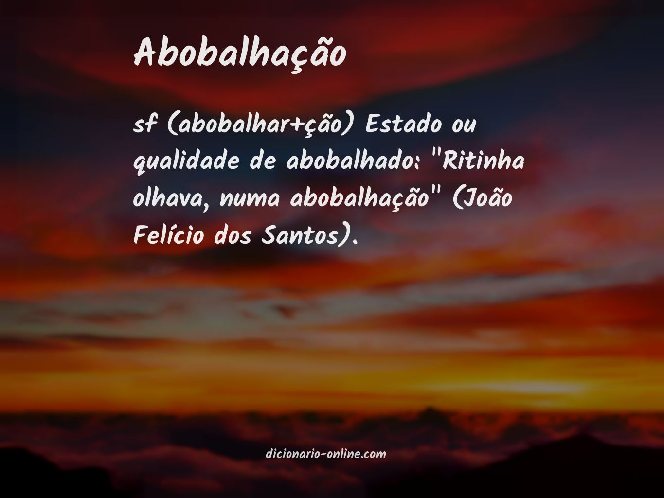 Significado de abobalhação