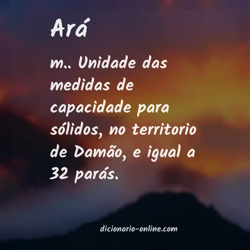 Significado de ará