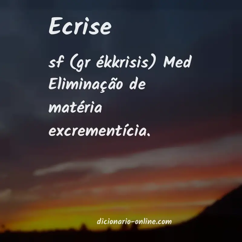 Significado de ecrise