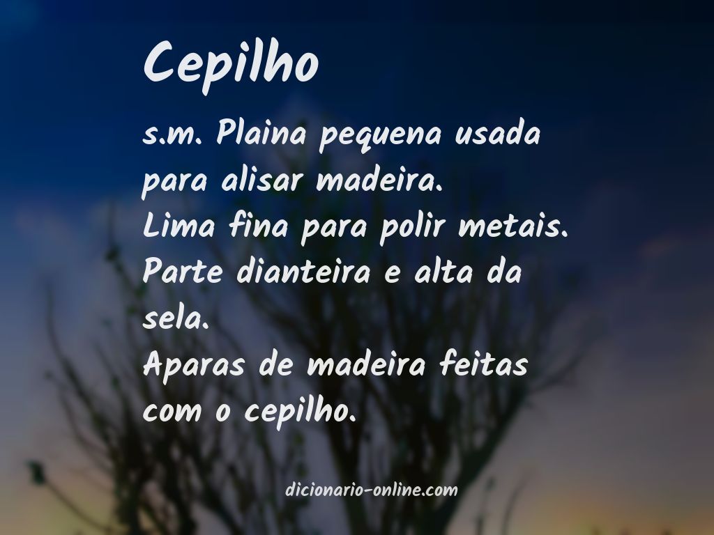 Significado de cepilho