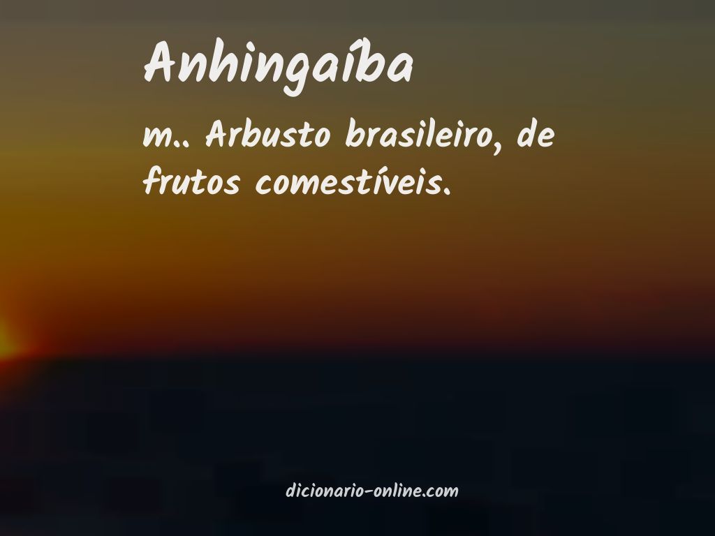 Significado de anhingaíba