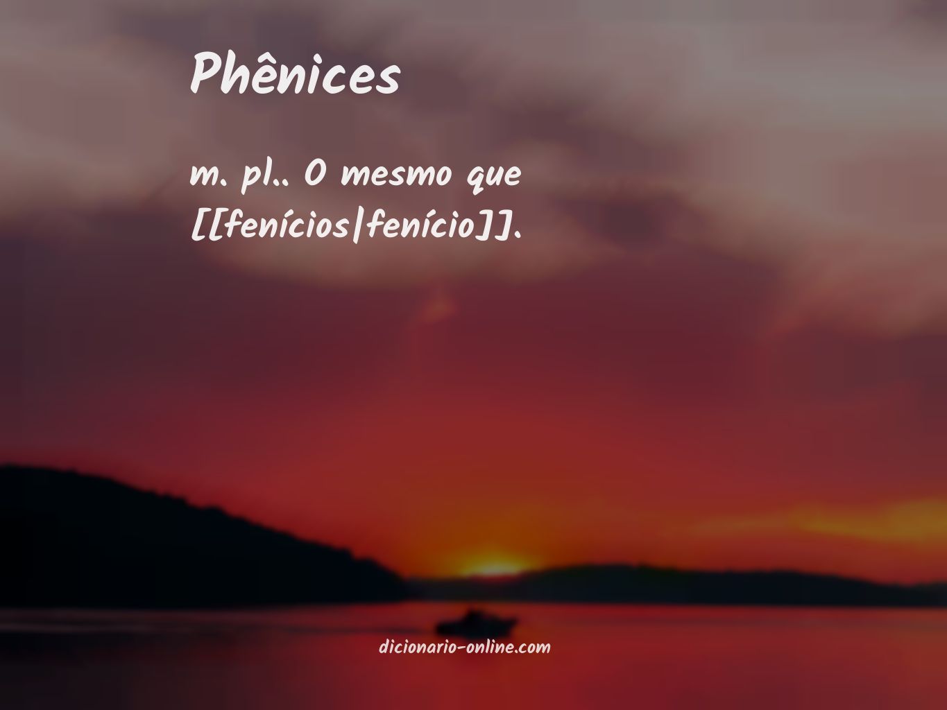 Significado de phênices