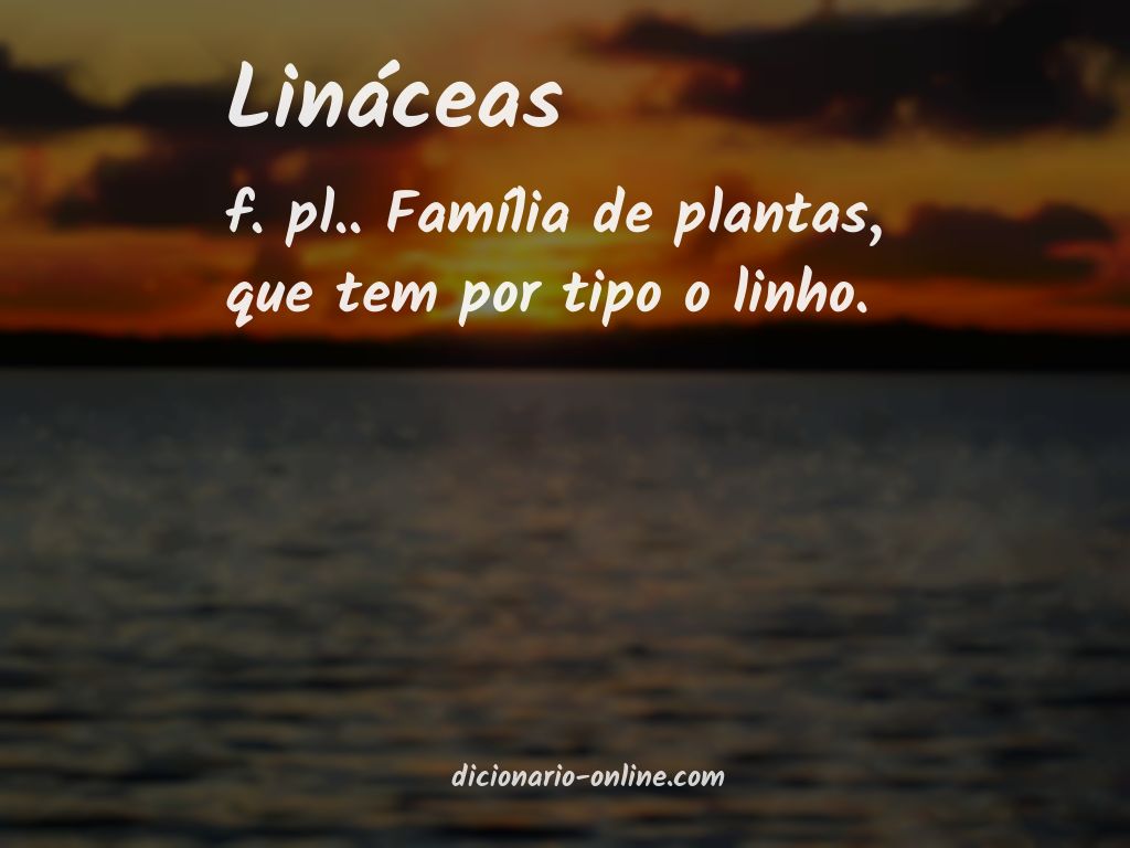 Significado de lináceas