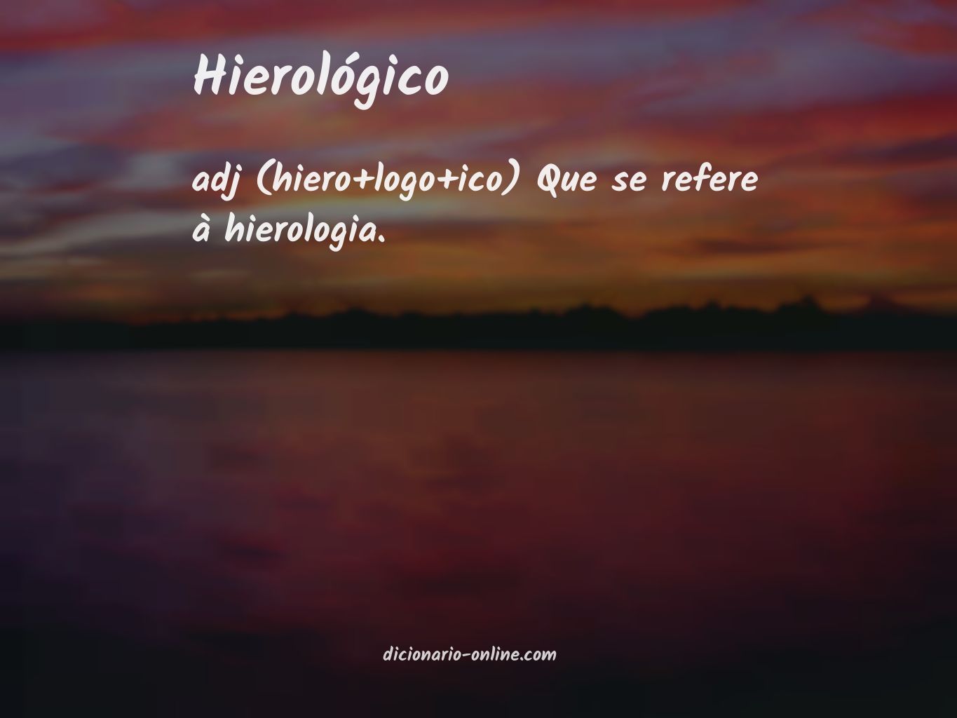 Significado de hierológico