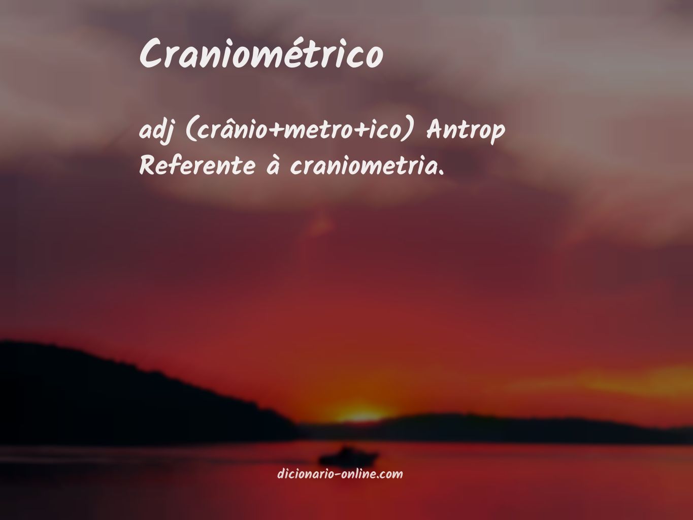 Significado de craniométrico