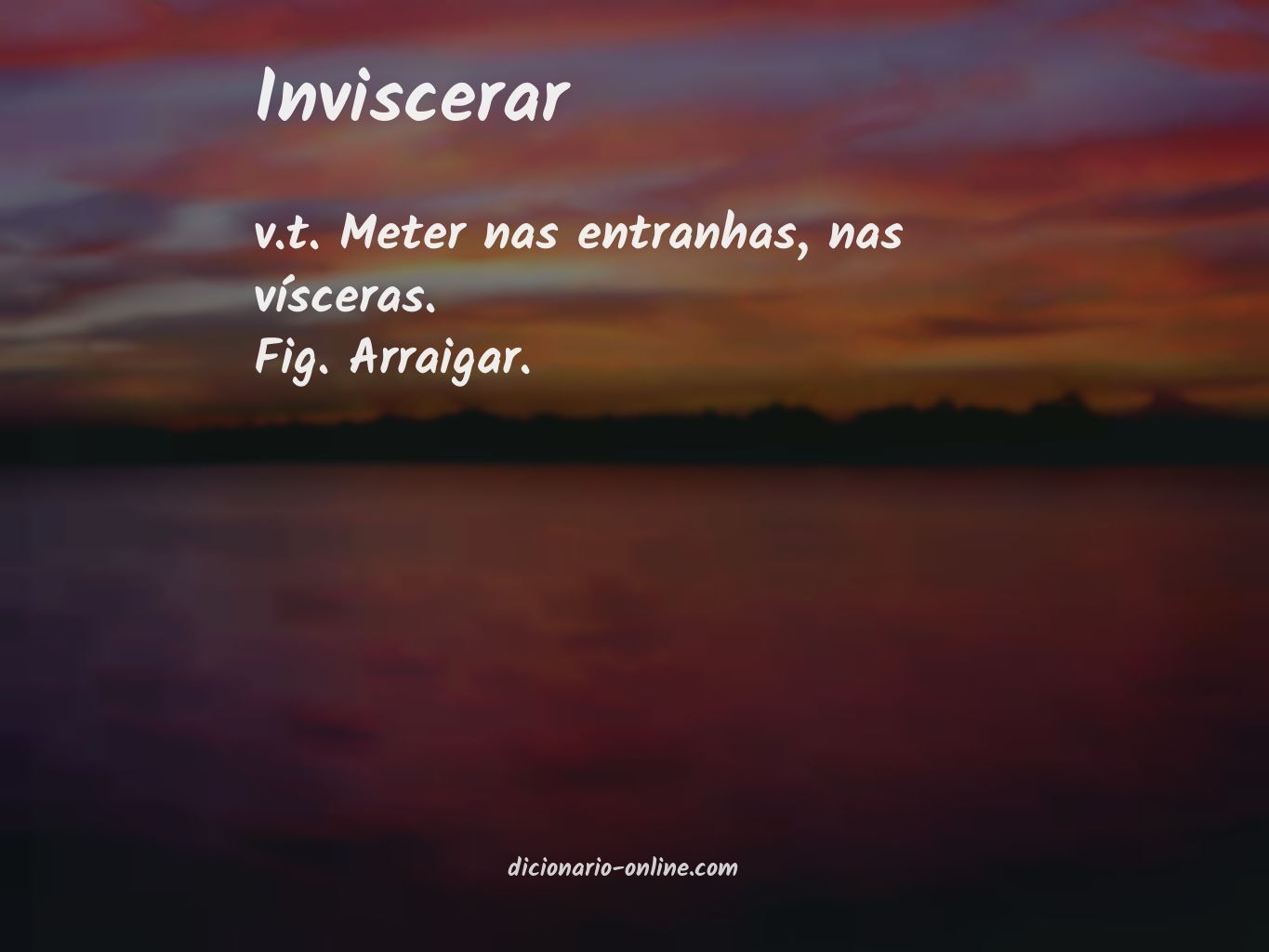 Significado de inviscerar