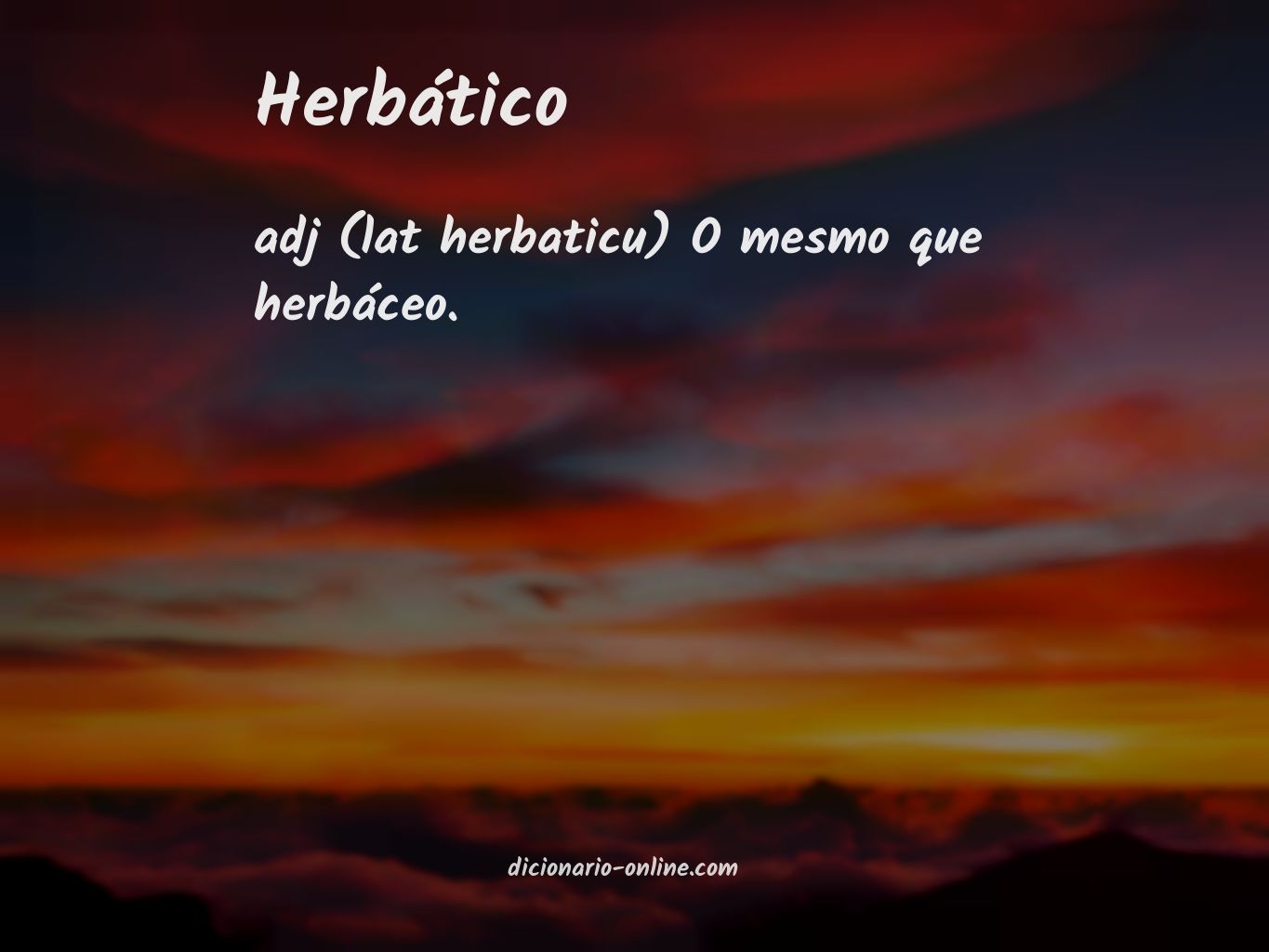 Significado de herbático