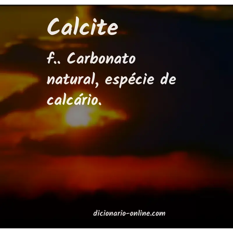 Significado de calcite