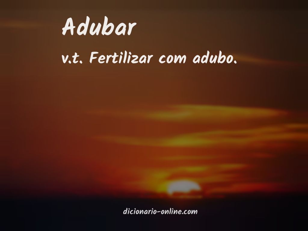 Significado de adubar