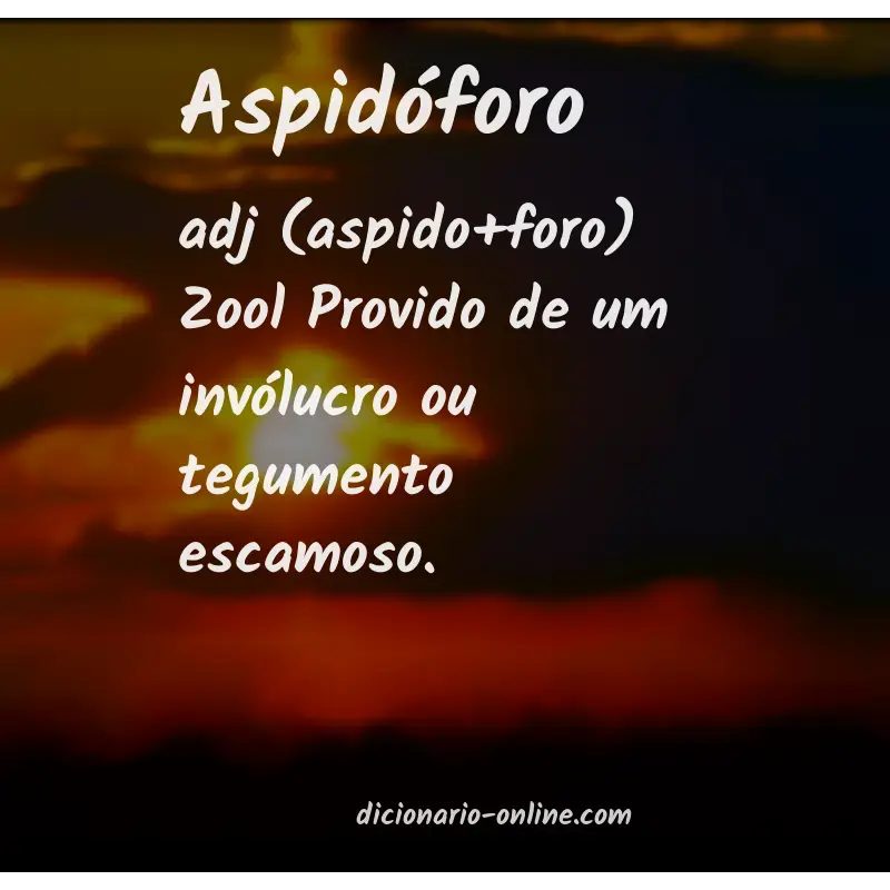 Significado de aspidóforo