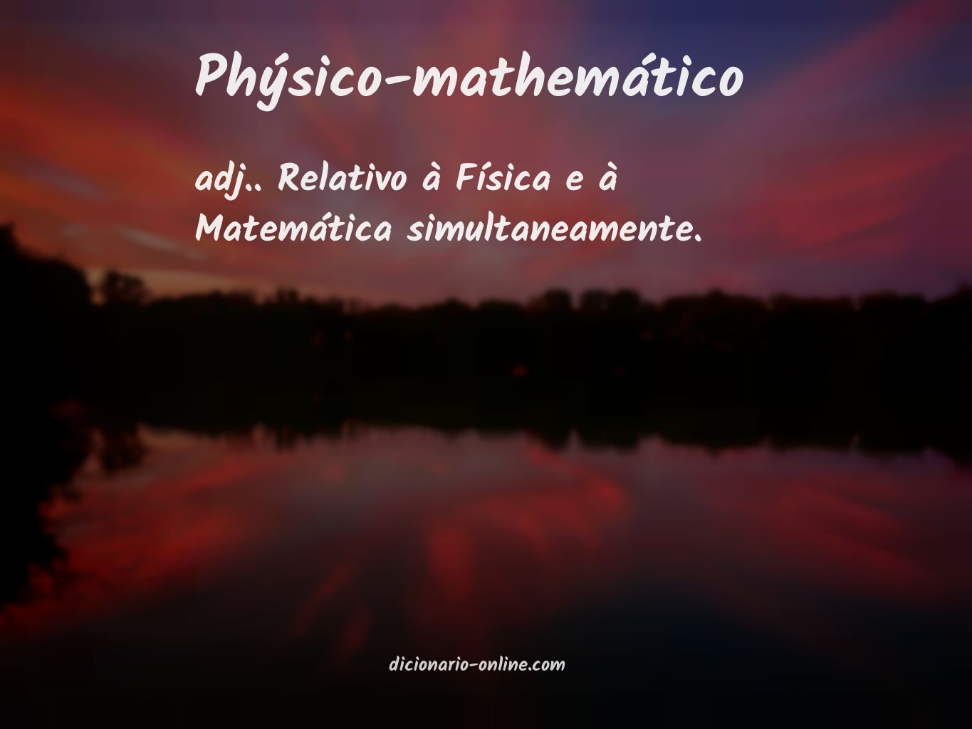 Significado de phýsico-mathemático