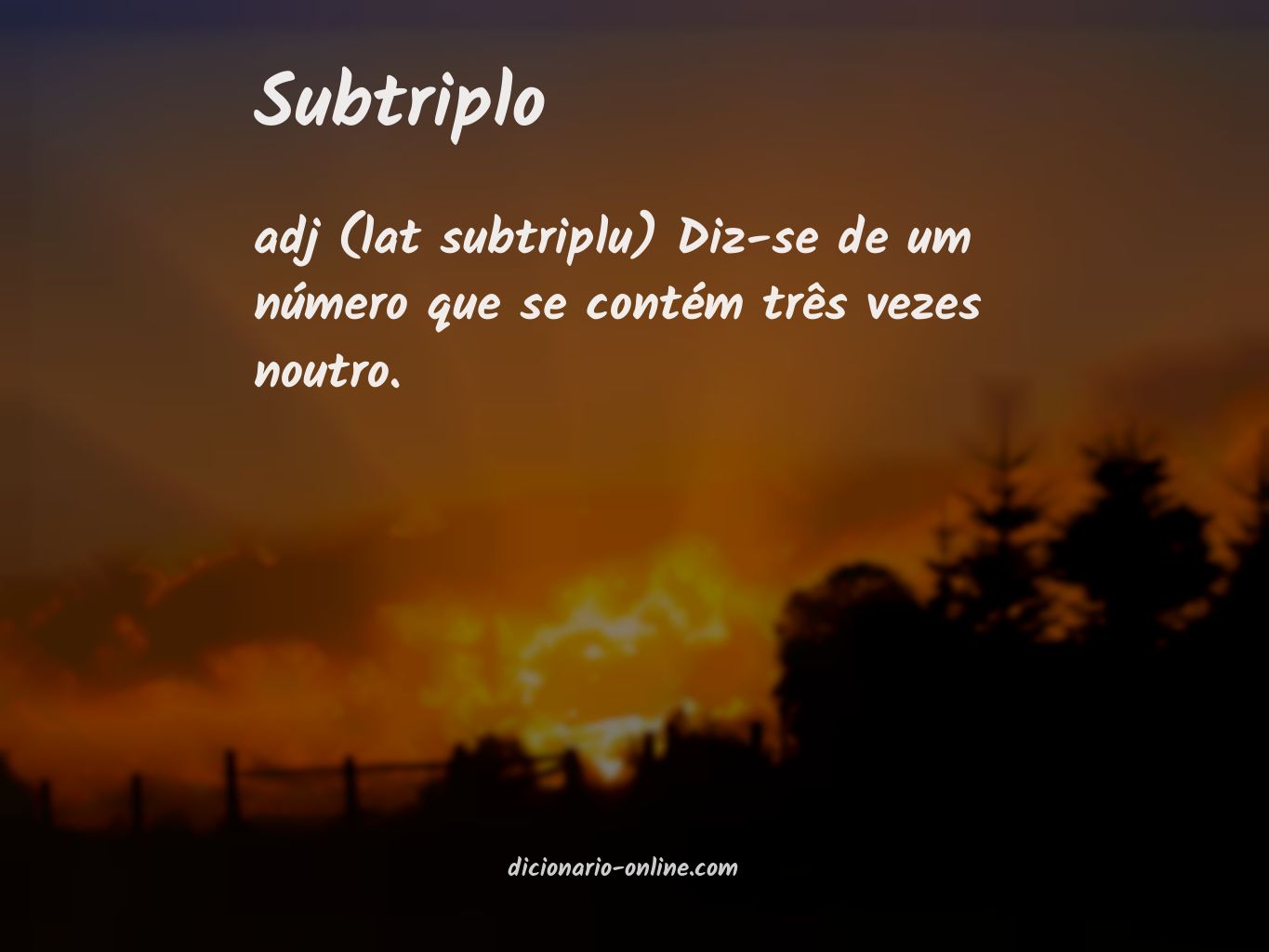 Significado de subtriplo