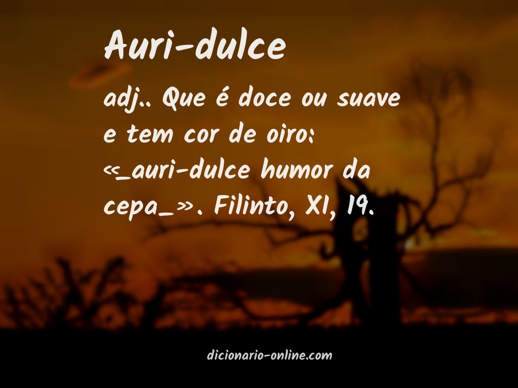 Significado de auri-dulce