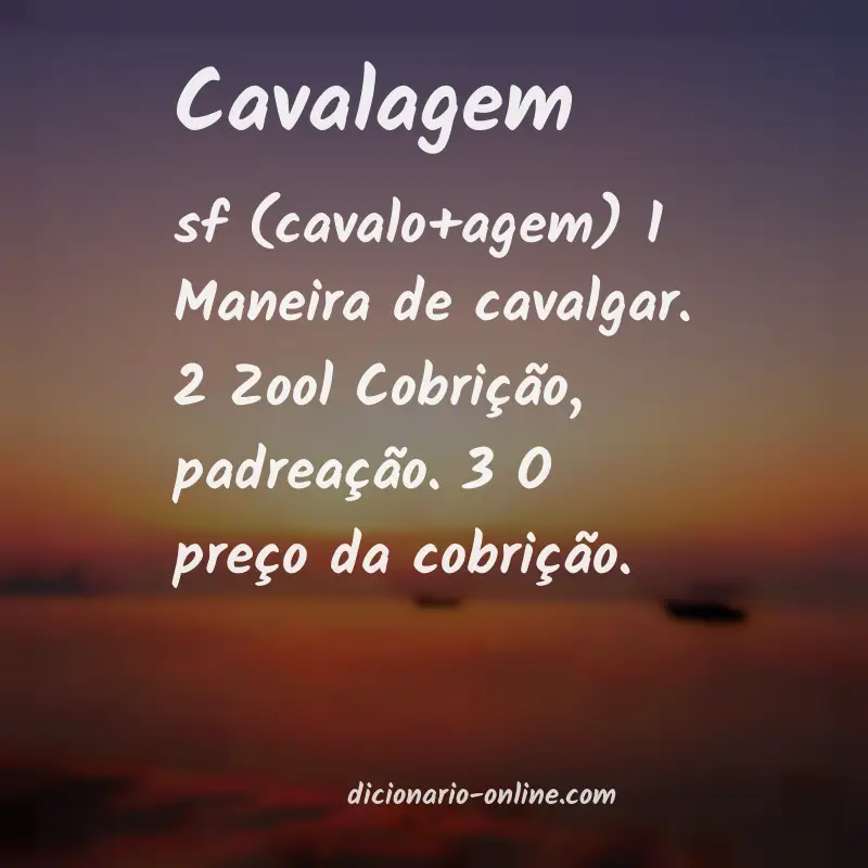Significado de cavalagem
