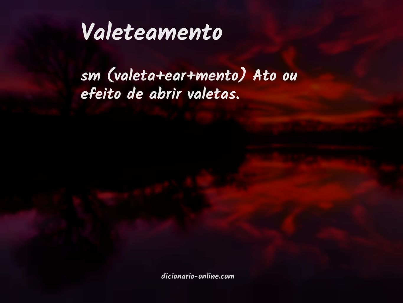 Significado de valeteamento