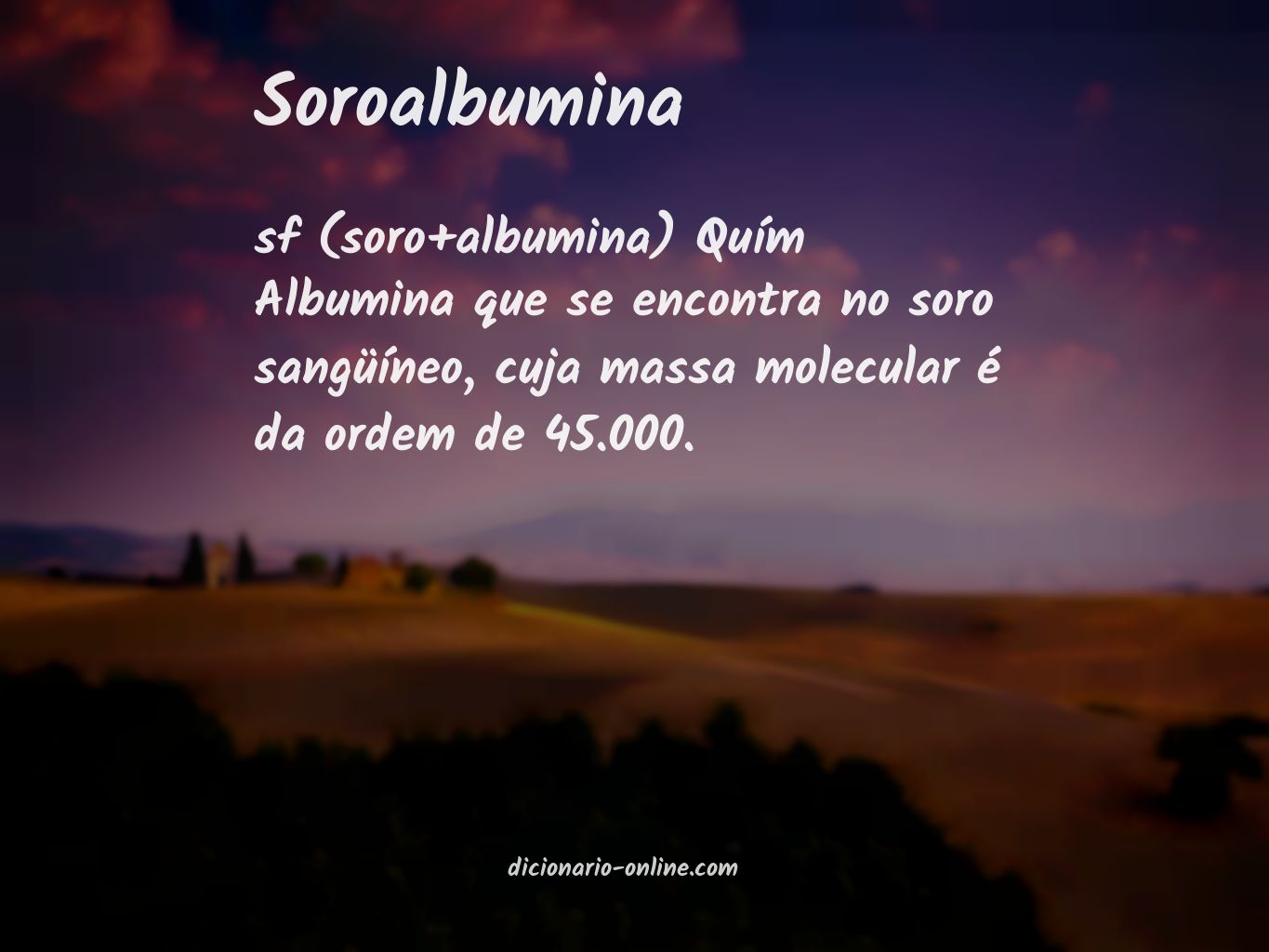 Significado de soroalbumina