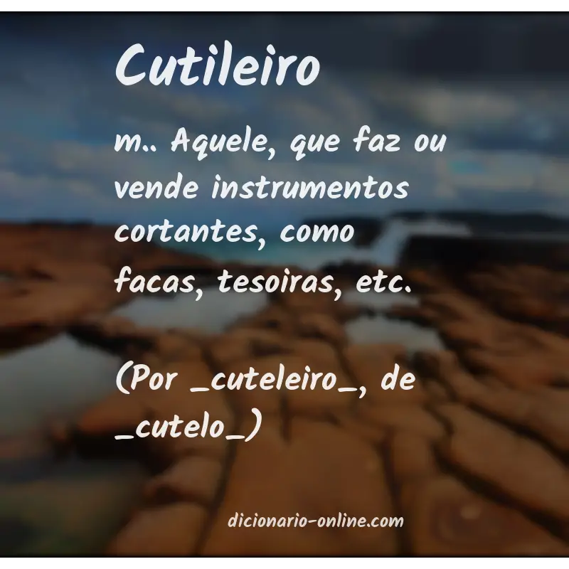 Significado de cutileiro