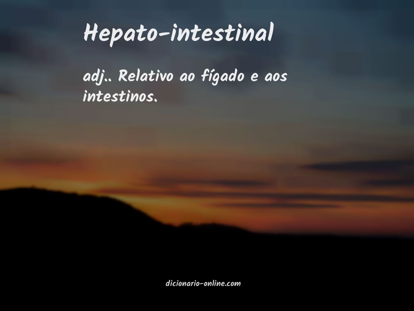 Significado de hepato-intestinal