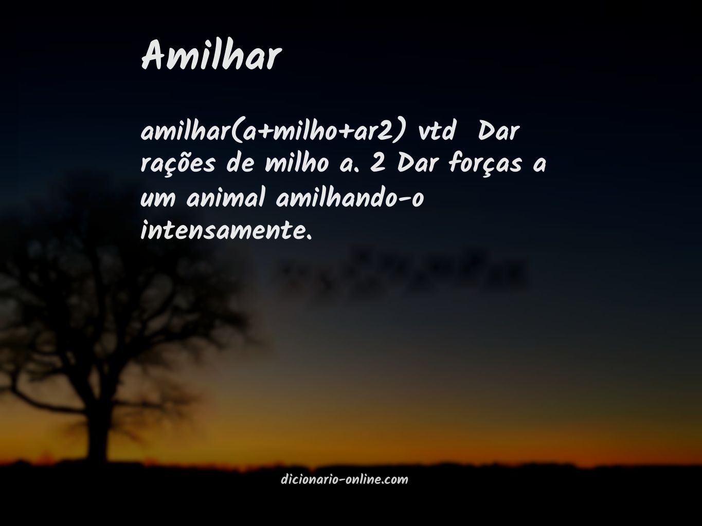 Significado de amilhar